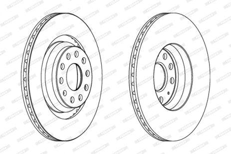 Диск гальмівний CUPRA LEON, SEAT TARRACO, FERODO (DDF1503)