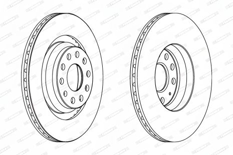 Гальмівний диск для CUPRA LEON, SEAT TARRACO, FERODO (DDF1503)