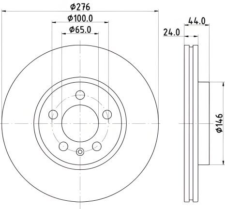 Гальмівний диск SKODA KAMIQ, AUDI A1, HELLA PAGID (8DD355132891)