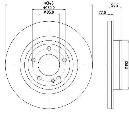 Диск тормозной MERCEDES-BENZ G-CLASS, HELLA PAGID (8DD355135171)