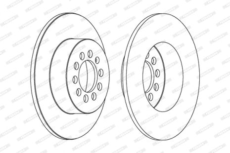 Диск тормозной SEAT LEON, AUDI A3, FERODO (DDF1224)