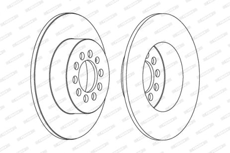 Диск тормозной SEAT LEON, AUDI A3, FERODO (DDF1224)