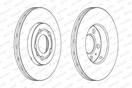Диск гальмівний Fabia II/Octavia передній, FERODO (DDF927) кратно 2 (1J0615301L)