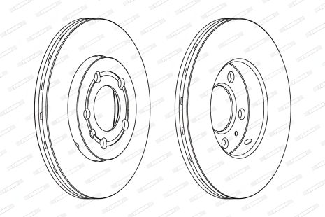Передній гальмівний диск Fabia II/Octavia, FERODO (DDF927) кратно 2 (1J0615301L)