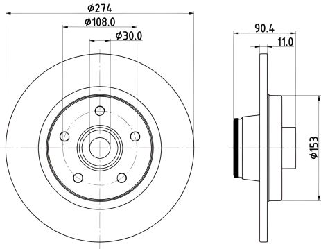 Тормозной диск NISSAN NV250, MERCEDES-BENZ CITAN, HELLA PAGID (8DD355123421)