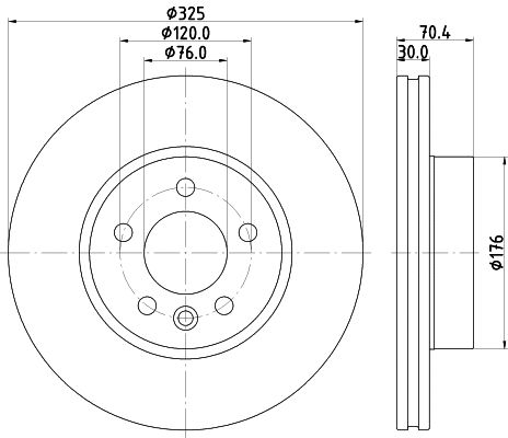 Диск тормозной MAN TGE, VW CRAFTER, HELLA PAGID (8DD355132211)