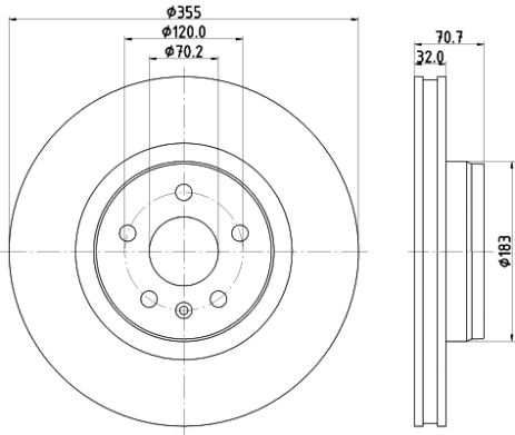 Диск тормозной TESLA MODEL, HELLA PAGID (8DD355132931) Диск тормозной TESLA MODEL, HELLA PAGID (8DD355132931)