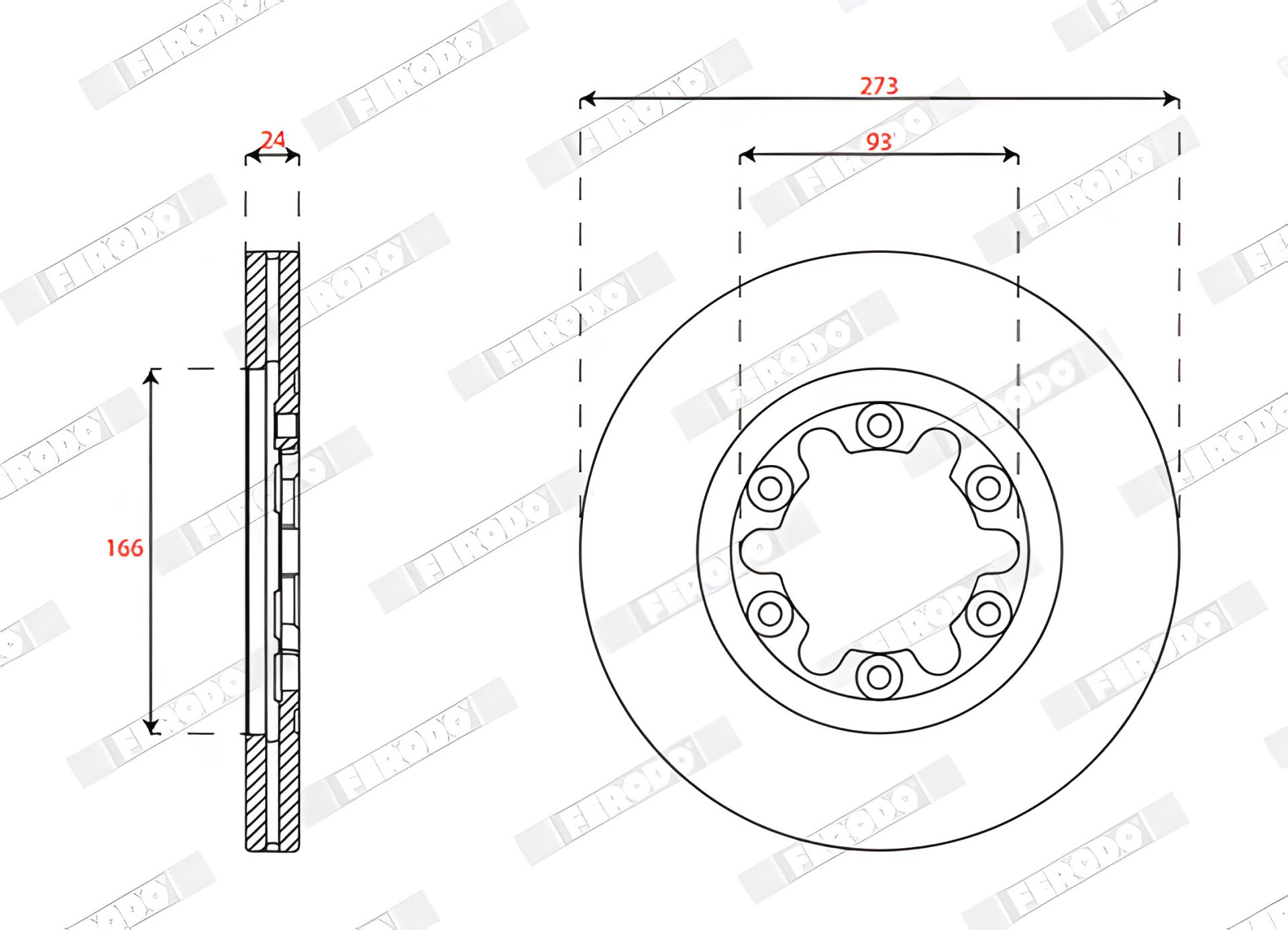Гальмівний диск DDF1921 (FERODO) Гальмівний диск DDF1921 (FERODO)
