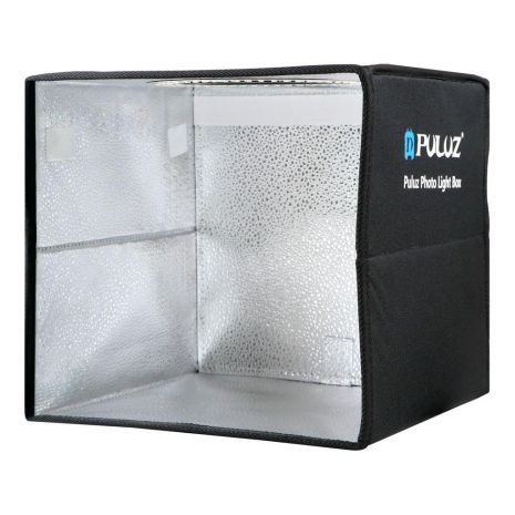 Лайтбокс Puluz PU5027B, 25 см, кільцева лампа, 6 фонів, чорний