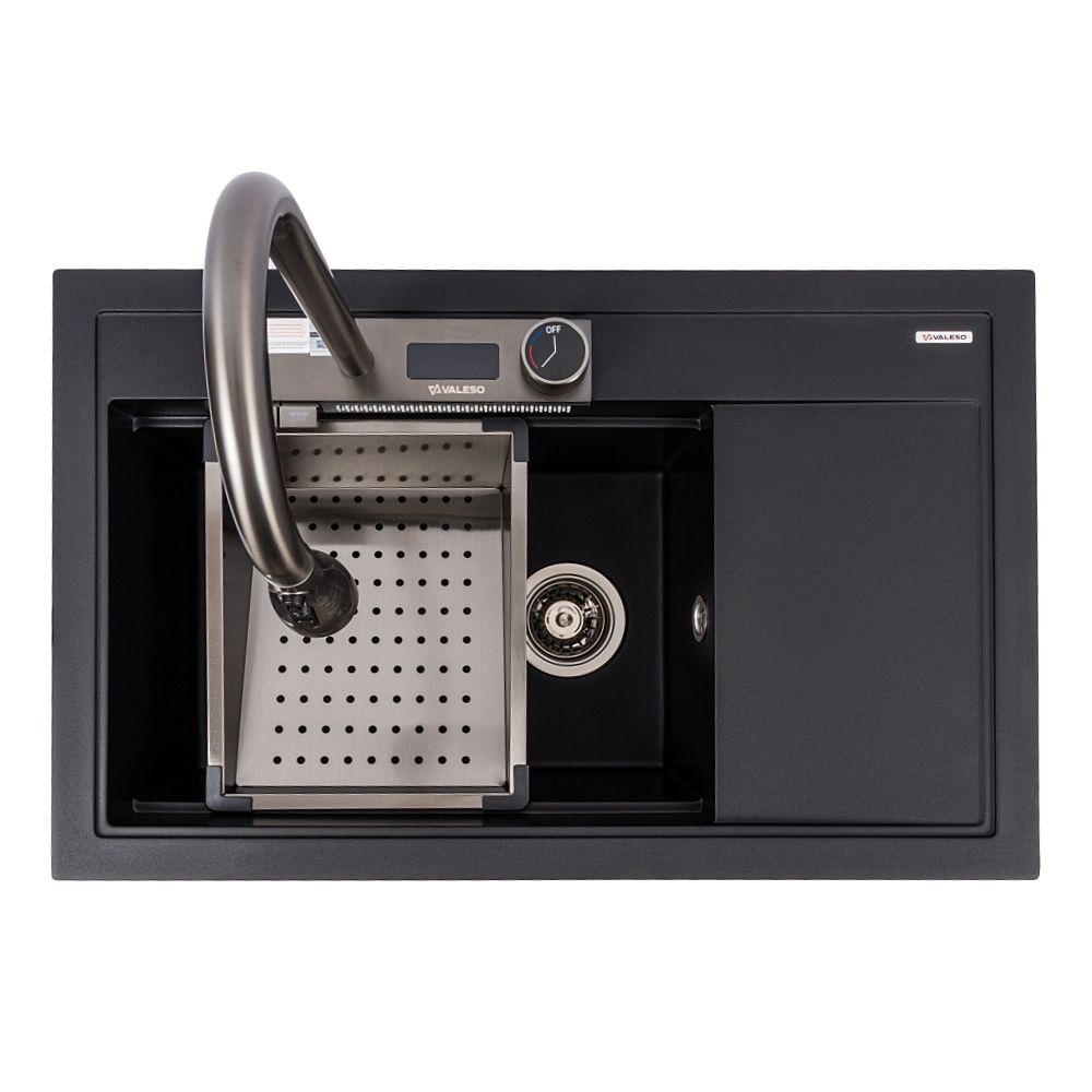 Гранитная мойка для кухни VALESO ATRUM 7950 матовая Черная Гранитная мойка для кухни VALESO ATRUM 7950 матовая Черная