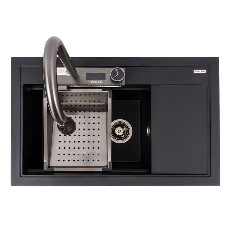 Гранітна мийка VALESO ATRUM 7950 матова Чорна елегантність