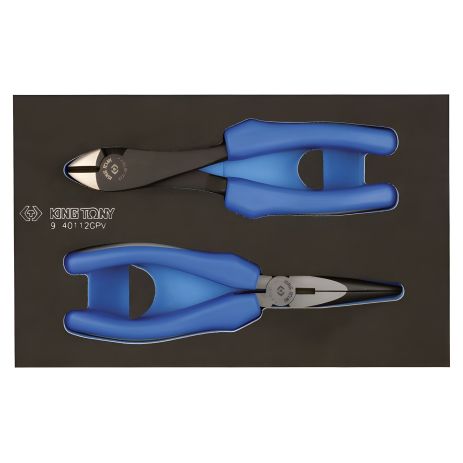 Комплект шарнірно-губцевого інструменту 2 предмети (EVA FOAM) KING TONY