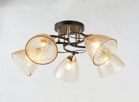 Люстра декоративна V 6363-5 BK+FG Люстра декоративна V 6363-5 BK+FG