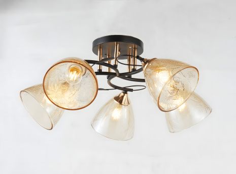 Декоративна люстра IS 6363-5 BK+FG