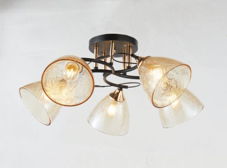 Люстра декоративна V 6363-5 BK+FG Люстра декоративна V 6363-5 BK+FG