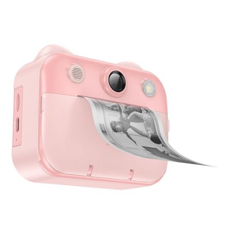 Детская Камера Hoco DV204 Розовая (+3 рулона и 6 фломастеров)