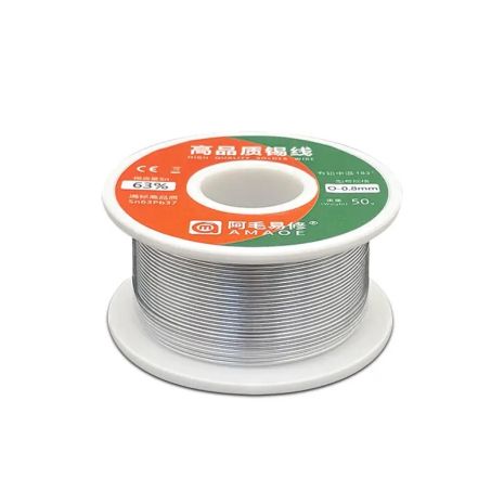 Припій, олово для паяння Amaoe 0.3 mm (Sn63, Pb37, 183°C, 50g)