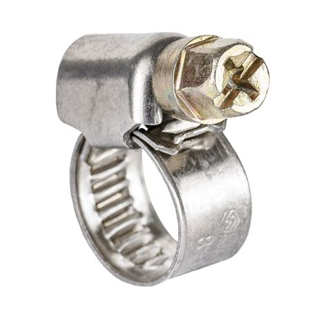 Хомут черв'ячний нержавіючий 9мм D8-12мм 25шт SIGMA 2510001