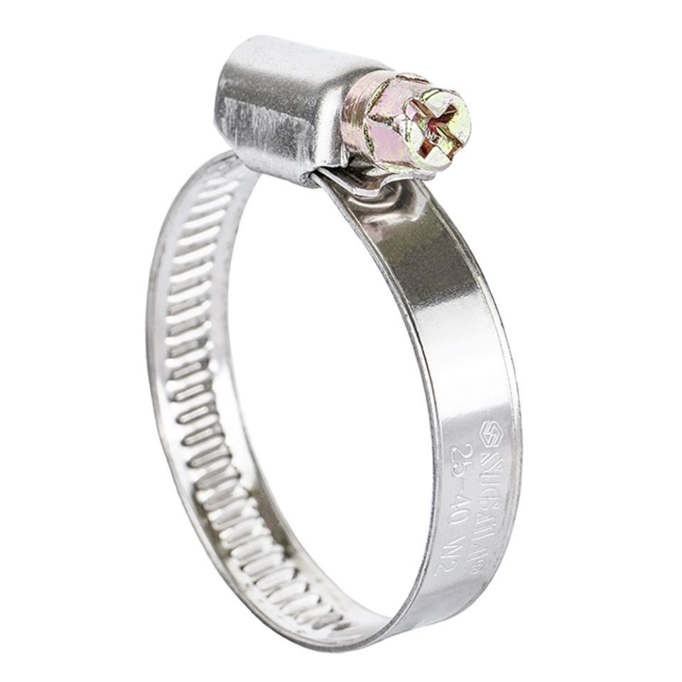 Хомут черв'ячний нержавіючий 9мм D25-40мм 25шт SIGMA 2510081 Хомут черв'ячний нержавіючий 9мм D25-40мм 25шт SIGMA 2510081