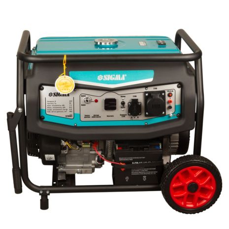 Генератор бензиновый 220В 7.5/8.0кВт 4-х тактный электрозапуск SIGMA 5710561