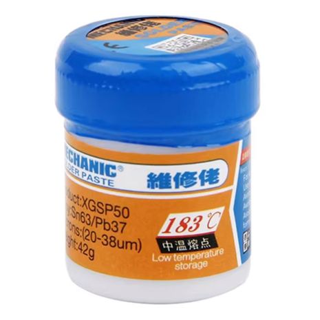 Паяльная паста BGA Mechanic XGSP50 / Sn 63%, Pb 37% / 183°C / 42 г