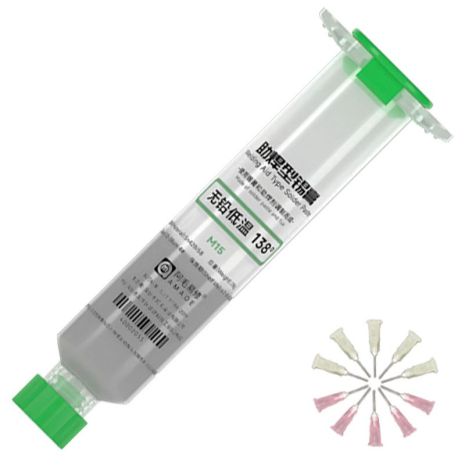 Паяльна паста BGA Amaoe M15, 138°C, 20 г, 10cc Паяльна паста BGA Amaoe M15, 138°C, 20 г, 10cc