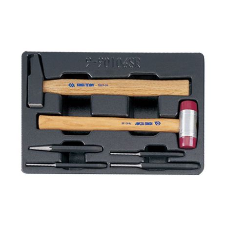 Набор ударных инструментов 6ед (молотки, кернер, выколотки) в ложементе Набор ударных инструментов 6ед (молотки, кернер, выколотки) в ложементе