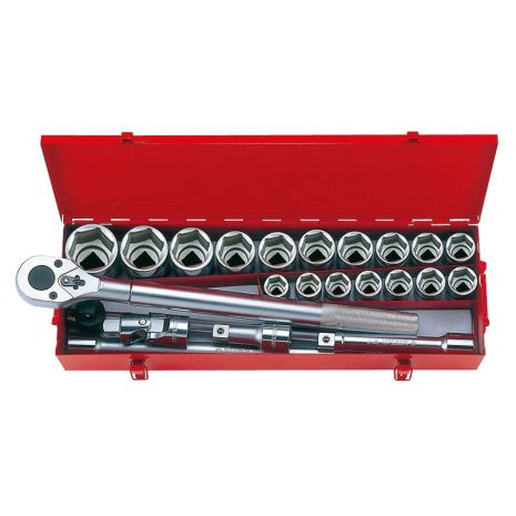 Набір головок 3/4" 23 од. 6-ти грані (21-50мм) KING TONY Набір головок 3/4" 23 од. 6-ти грані (21-50мм) KING TONY