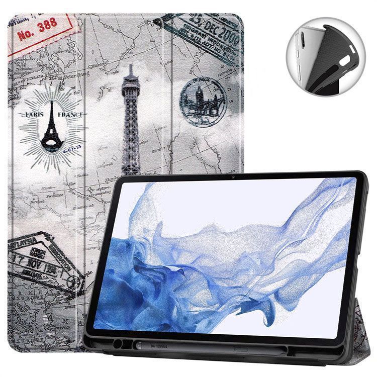 Чохол SlimTPU Spen holder Samsung Galaxy Tab S10 Lite 10.9 Ейфелева Вежа Чохол SlimTPU Spen holder Samsung Galaxy Tab S10 Lite 10.9 Ейфелева Вежа