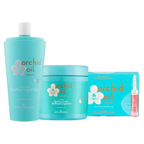 Набір KLERAL System TRIO Orchid шампунь, маска й ампули з олією орхідеї для сухого волосся 1000/500/100 мл Набір KLERAL System TRIO Orchid шампунь, маска й ампули з олією орхідеї для сухого волосся 1000/500/100 мл