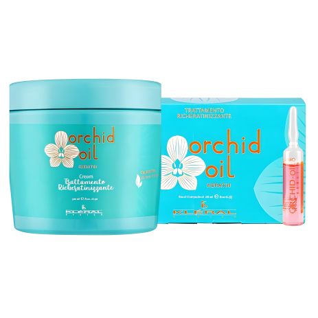 Набор маска и ампулы для сухих волос с маслом орхидеи KLERAL System DUO Orchid 500/100 мл