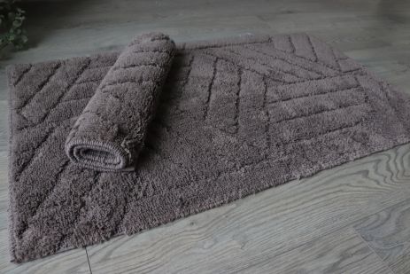 Набір килимків бавовняних для ванної та туалету 60x100 50x60 см Vonaldy Elite 2917/brown