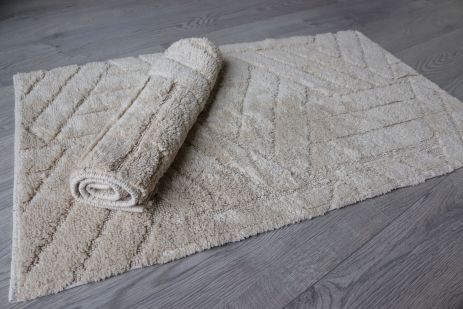 Набір килимків бавовняних для ванної та туалету 60x100 50x60 см Vonaldy Elite 2917/cappuccino