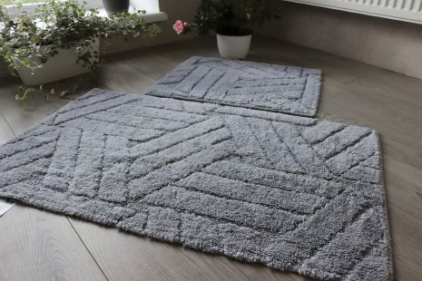 Комплект килимків для ванної Vonaldy Elite 2917/grey (60x100 50x60 см)