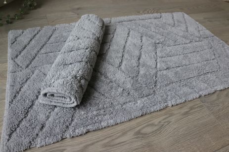 Набір килимків бавовняних для ванної та туалету 60x100 50x60 см Vonaldy Elite 2917/grey