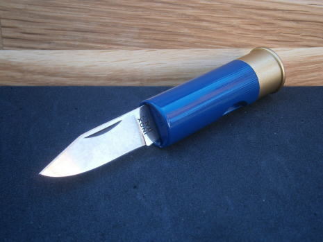 Ніж міні складаний Antonini Knives Old Bear "12 калібр" Gauge 12 Cartridge Knife 11,5 см синій