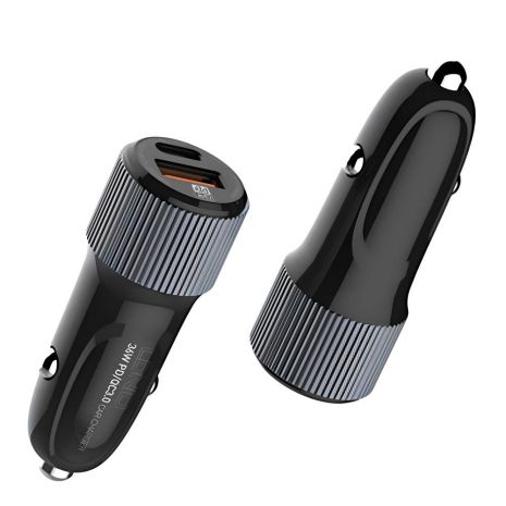 Авто Зарядное Устройство LDNIO C510Q QC3.0/PD 38W Цвет Черный