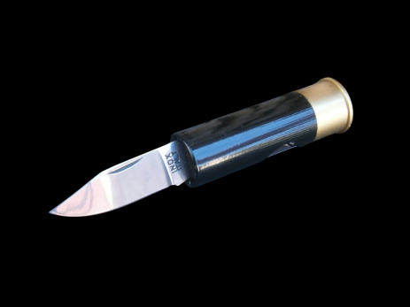 Ніж міні складаний Antonini Knives Old Bear "12 калібр" Gauge 12 Cartridge Knife 11,5 см чорний