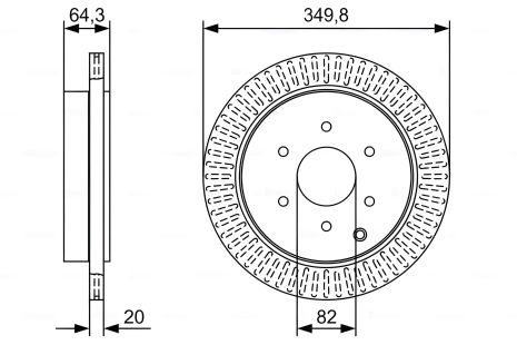 Гальмівний диск для NISSAN PATROL, INFINITI QX56, BOSCH (0986479W46)