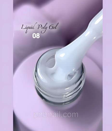 Полігель рідкий Oxxi Professional Liquid Poly Gel 08 - молочний / 15 мл
