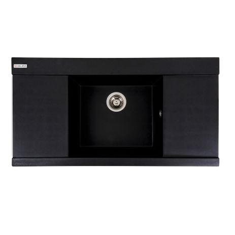 Кухонная гранитная мойка VALESO 9651 ATLAS матовый черный металлик