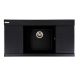 Кухонная гранитная мойка VALESO 9651 ATLAS матовый черный металлик