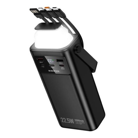 Power Bank Borofone BJ65 High 22.5W+PD20W+four-cables 30000mAh Колір Чорний
