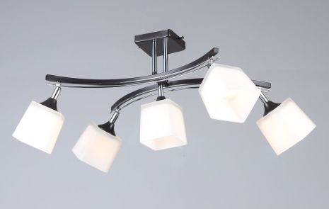 Люстра B N1435/5 BK+CH (Черный + Хром)