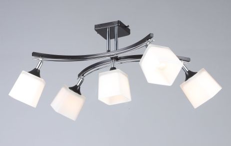 Люстра B N1435/5 BK+CH (Чорний + Хром)