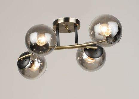 Люстра потолочная на 4 плафона VALESO K2317/4 бронза+черный E27 Люстра потолочная на 4 плафона VALESO K2317/4 бронза+черный E27