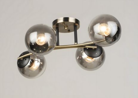 Стельова Люстра на 4 Плафони VALESO K2317/4 Бронза+Чорний E27 Стельова Люстра на 4 Плафони VALESO K2317/4 Бронза+Чорний E27