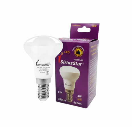 Светодиодная лампа SIRIUSSTAR 3602 R39 4W-4000K-E14 Светодиодная лампа SIRIUSSTAR 3602 R39 4W-4000K-E14