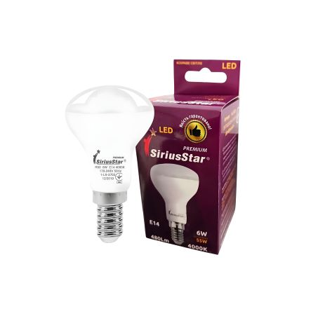 Лампа светодиодная SIRIUSSTAR 3702 R50 6W-4000K-E14