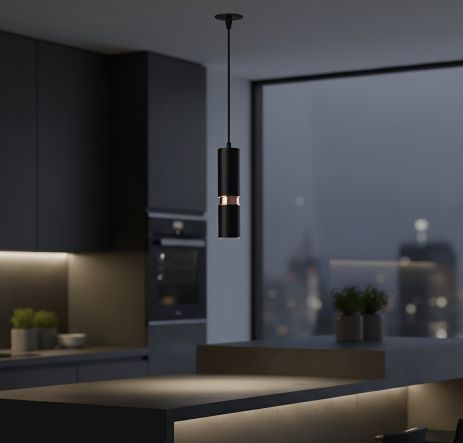 Лофт люстра підвісна Sirius PRD 4631-P BK R-GD (1 плафон) Лофт люстра підвісна Sirius PRD 4631-P BK R-GD (1 плафон)